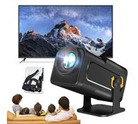 Lumicast K90 Smart Projector, Lumicast K90 Smart Projector Full HD 1080p with Android Support, Android 11.0 & Bluetooth 5.3, 5g Wifi, 130in Display, 180 Degree Flip, Low Noise (Black + curtain)