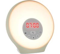 Lumie Sunrise Alarm - Sunrise Wake-up Alarm, Sunset Sleep Feature, Sounds and Mood Lighting, White
