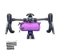 Lumiere & Co. Bike Handlebar Bag - Minimalist Design - 3 Size Options, Multiple Colors - Clip Straps, Shoulder Strap - (Purple, Small)