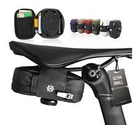 Lumiere & Co. Falcon Magnetic Saddle Bag - 0.37L | 5" x 3" x 1.5" | Slim Minimalist Design, Quick Attachment with Magnetic Closure | Bicycle Bag (Black, Small)