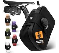 Lumiere & Co. Falcon Magnetic Saddle Bag- 0.69L | 6”x 3.5”x2 | Sleek Minimalist Design, Fast Magnetic Buckle Attachment | Cycling Bike Bag (Black, Large)