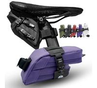 Lumiere & Co. Magnetic Quick-Release Bike Saddle Bag - Double Compartment, Low-Profile Brick Design, Designed with Fidlock's Magnetic Black V Buckle Attachment System
