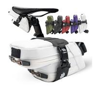 Lumiere & Co. Magnetic Quick-Release Bike Saddle Bag - Double Compartment, Low-Profile Brick Design, Designed with Fidlock's Magnetic Black V Buckle Attachment System