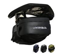 Lumiere & Co. Medium Bike Saddle Bag - 0.5L | 6″ × 3″ × 1.5″ | Sleek Minimalist Design, Secure Hook & Loop Strap (Black, Medium)