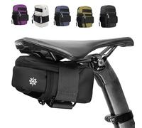 Lumiere & Co. Medium Bike Saddle Bag - 0.5L | 6″ × 3″ × 1.5″ | Sleek Minimalist Design, Secure Hook & Loop Strap (Black, Medium)