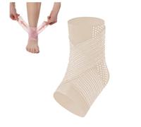 LumiFlex Band Ankle Support, Adjustable strap, Breathable moisture Foot & Ankle Pain Relief Small for Sprained Ankles & Sports Protection (Beige,XXL)