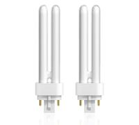 LumiGo 13W G24q-1 4000K Natural White 4pin Light Bulb, AC220-240V G24q-1 2U Double Tube Energy Saving Lamp, 13W PLC 850LM CFL Lamp, Non-Dimmable, Suitable for Corridor, Bathroom, Pack of 2