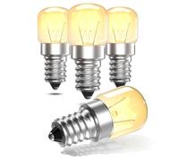 LumiGo 4 Pack E14 Oven Light Bulbs 16W, T22 E14 SES Oven Bulb 300℃ Heat Resistant Himalayan Salt Lamp Bulb Warm White 2700K 230V Dimmable for Microwave, Cooker Hood, Refrigerators, Lava Lamp
