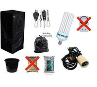 LUMII Best Complete Hydroponic Small Grow Room Tent CFL Light Kit 40x40x140cm (0.4x0.4x1.4Meter, 10L)