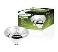 LUMILED LED Light Bulb ES111 GU10 Socket Voltage 230 V 15 W (Equivalent to Halogen 100 Watt) Neutral White 4000 K 24 Degree Beam Angle Silver 1521 Lumen RA > 80 Aluminium PC