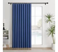LumiLoom Accordion Style Door Curtains, Closet Curtains for Open Closet, Privacy Protection Pleated Folding Curtain for Room Divider, Laundry, Bathroom, Workroom & Bedroom, 1 Panel Blue, 39"W x 78"L