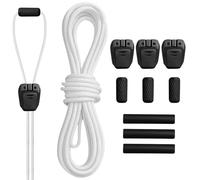 LUMIMITUAN Shoelace Kit for Salomon, No Tie Round Shoe laces Strings for Salomon Speedcross Ski Shoes，boot laces, White, 1pair