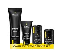 Lumin Class Act Bundle, Men's Skincare Kit with Face Wash, Scrub, Moisturiser & Eye Balm, 4 Products