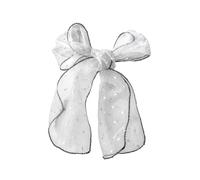 Lumin Luna Scarf for Women - Transparent Fashion Hair Scarf for Women - Lightweight, Skinny Scarf for Ponytail, Neck, Wrist, White, One Size