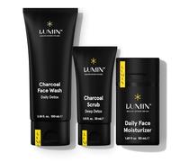 Lumin Smooth Operator Detox Trio, Men's Skincare Kit with Face Wash, Scrub & Moisturiser, 3-Step Detox, 3 Products
