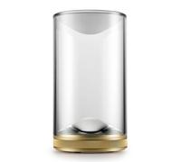 Lumina EVA LED table lamp 3,000K brass base Ø18cm