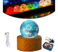 Lumina Noctis Glass Balls, Lumina Noctis Balls, 7 Core Memories Crystal Balls, LED Light Base Plug in Space Lamp Calming Cosmic Lights Decor (Blue)