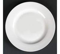 Lumina Wide Rim Round Plates in White 200(Ø)mm/ 7 3/4" Pack Quantity - 6