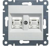Lumina WL2160 Double RJ45 Cat 6 UTP Outlet White
