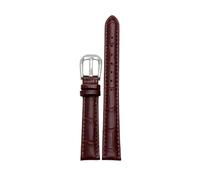 LuminaCreek 10mm - 16mm Leather Watch Strap Ladies Watch Small Size Replacement Accessories for Women Watches(Black White Gold,14mm)