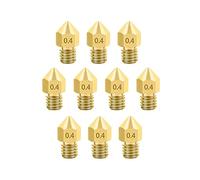 LuminaCreek 10pcs 3D Printer Parts Brass Copper Nozzles Threaded Extruder Print Head 0.2mm 0.3mm 0.4mm 0.5mm 0.6mm 0.8mm(0.3mm)