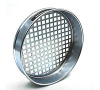 LuminaCreek 1pc Square Hole Gravel Sieve Stone Sieves Laboratory Standard Test Chrome Cover And Tray Diam. 20cm Aperture 0.075-90mm(16 mm)
