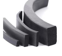LuminaCreek 1pcs Black EPDM Rubber Foam Sealing Strip, Square Sponge Gasket for Cabinet Door Seal 3x3mm 4x4 4x5 4x6 5x5 5x6 6x6 8x8-20x25mm(6x8mm,10 Meters)