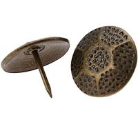 LuminaCreek 20pc Iron Brass Metal Tags Sofa Shoe Door Tack Stud Wood Tacks Suitable for School Office