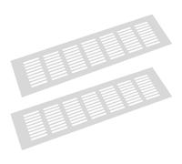 LuminaCreek 2pc Aluminum Alloy Breathable Mesh Rectangular Wardrobe Air Vent Shoe Cabinet Cupboard Cooling Vents(80x400mm)
