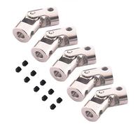 LuminaCreek 5Pack Universal Rotatable Steering Shaft U Joint Coupling Motor Connector Coupler for RC Car Robot Crawler Boat(4mm to 3.17mm)