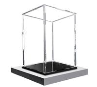 LuminaCreek Acrylic Display Case Storage Cube Clear Multiple Sizes Black Plastic Base(50x40x30CM)