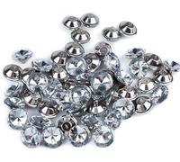 LuminaCr crylic Transparent Crystal Sofa Buttons Sewing Round Buttons for Home Decor Accrssory 30Pcs