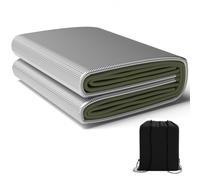 LuminaCreek Aluminium Foil Sleeping Mat Foam Mats 9mm Thick Outdoor Double-sided Moisture-proof Foldable Tent Floor Mat Heat Insulating Blanket Thermal(1.5m x 2m)