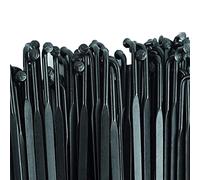 LuminaCreek Bicycle Spokes 10 Pcs Bike Spoke J-Bent Flat Spokes P Standard Stainless Steel 3.2mm Width Bicycle Spokes(260mm)