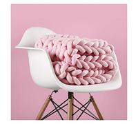 LuminaCreek Chunky Yarn Hand Knitting Super Thick Handmade Bed Anti-Collision Carpet DIY(Pink 2.5cm)