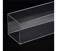 LuminaCreek Clear Acrylic Tube Acrylic Square Pipe，PMMA Transparent Hollow Tube for Crafts Making Model Production Lighting Tubes 1pc(35mmx35mmx2mmx105mm)