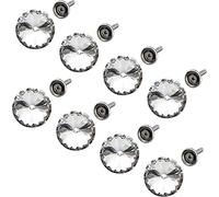 LuminaCr rystal Button, 50PCS 25MM Clear Diamond Buttons Sparkly Buttons Round Decorative Bling Buttons Snap Design Crystal Glass Buttons for Sewi
