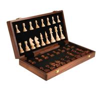 LuminaCr ames International Chess Chess Set Wooden Chess Set Chessboard For Competitions Portable Foldable Chessboard Strategic Board Game(45 * 45cm)