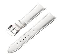 LuminaCr enuine Leather Watch Strap for Men and Women, 14-24mm, Soft and Comfortable Replacement Strap, Red, Brown, Blue(White,20 mm)