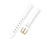 LuminaCr enuine Leather Watch Strap Quick Release Retro Leather Replacement Watch Strap(White Gold Buckle,18 mm)