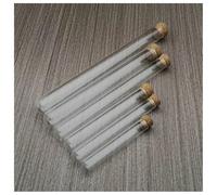 LuminaCreek Glass Test Tubes with Cork Stoppers,Lab Glass Test Tubes With Cork Stoppers Round Bottom Multiple Sizes Pack Of 20(12x100mm)