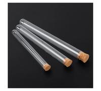LuminaCreek Glass Test Tubes with Cork Stoppers,Lab Glass Tubes With Cork Stoppers Round Bottom Multiple Sizes Pack of 20(12x75mm)