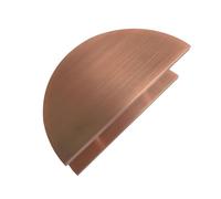 LuminaCreek Heavy Duty Half Round Door Handles, Aluminum Alloy Double Sided Door Handle Push Pull, Commercial Use Large Door Pulls(Red Copper,50cm (19 3/4in))