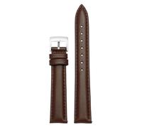 LuminaCreek Leather Strap 12mm/14mm/15mm/16mm/18mm/20mm Slim Ladies Leather Watch Strap Steel Buckle(Brown,16 mm)