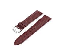 LuminaCreek Leather Watch Strap 10mm - 24mm Watch Strap Pin Buckle Watch Accessories(Brown Brown Line,20mm)