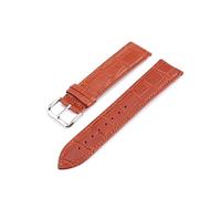 LuminaCreek Leather Watch Strap 10mm - 24mm Watch Strap Pin Buckle Watch Accessories(Light brown,17mm)
