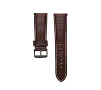LuminaCreek Leather Watch Strap 18mm - 28mm Pin Buckle Men Leather Strap General Watch Strap(Brown White Black,20mm)