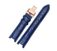 LuminaCreek Leather Watch Strap for Men Women Notch Strap 16mm - 22mm Replacement Watch Strap(Blue Rg,16mm - 8mm)