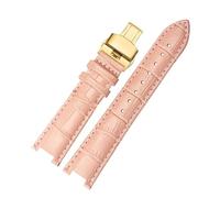 LuminaCreek Leather Watch Strap for Men Women Notch Strap 16mm - 22mm Replacement Watch Strap(Pink G,18mm - 9mm)
