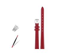 LuminaCreek Leather Watch Strap for Women, 6mm, 8mm, 10mm, 12mm, 14mm, Small Watch Strap(B Red Gold,12mm)
